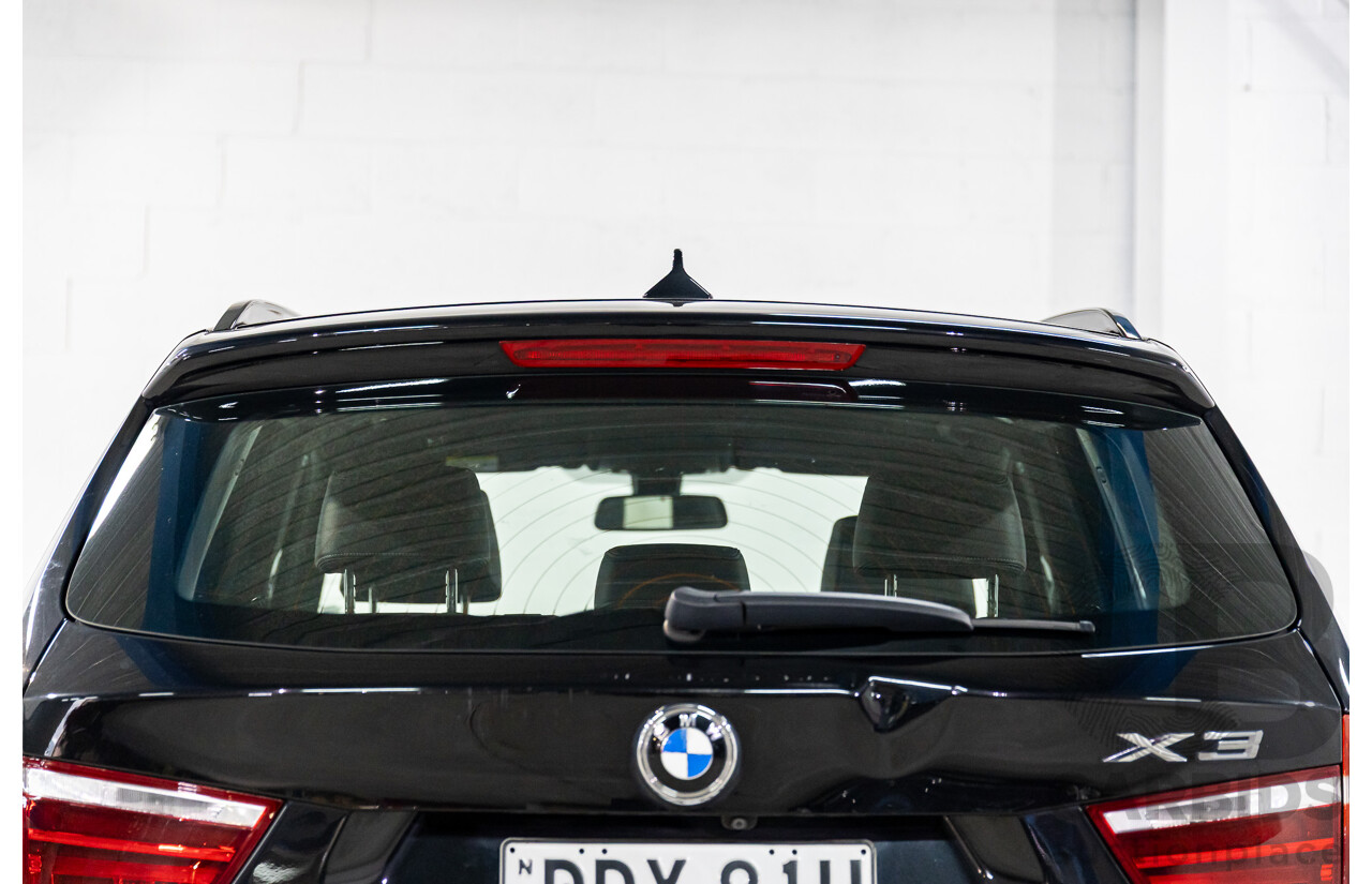 02/2016 BMW X3 xDrive20d M Sport (4WD) F25 MY16 4d Wagon Black Sapphire Metallic Turbo Diesel 2.0L
