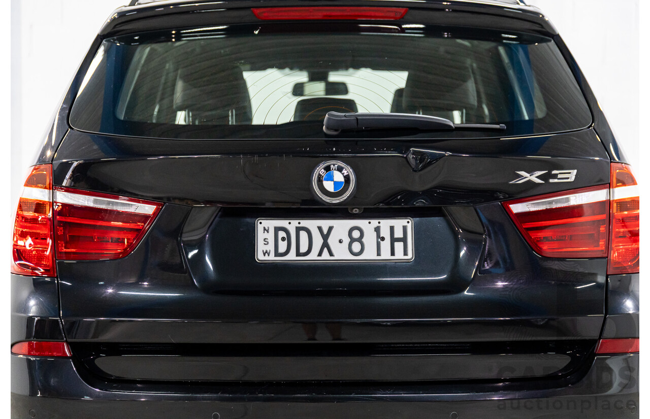 02/2016 BMW X3 xDrive20d M Sport (4WD) F25 MY16 4d Wagon Black Sapphire Metallic Turbo Diesel 2.0L