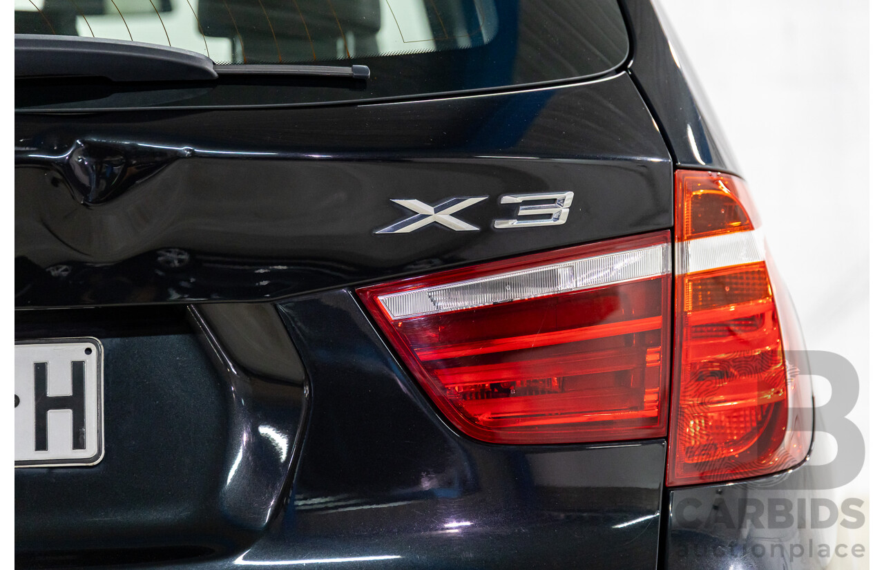 02/2016 BMW X3 xDrive20d M Sport (4WD) F25 MY16 4d Wagon Black Sapphire Metallic Turbo Diesel 2.0L