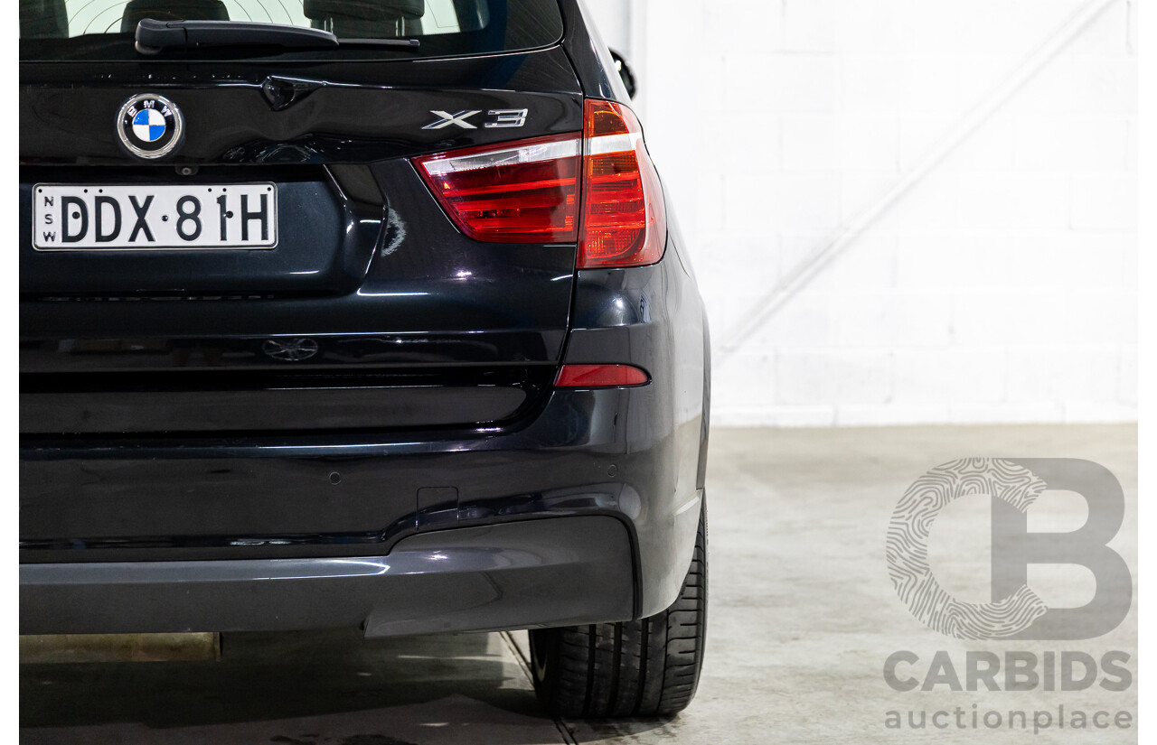 02/2016 BMW X3 xDrive20d M Sport (4WD) F25 MY16 4d Wagon Black Sapphire Metallic Turbo Diesel 2.0L