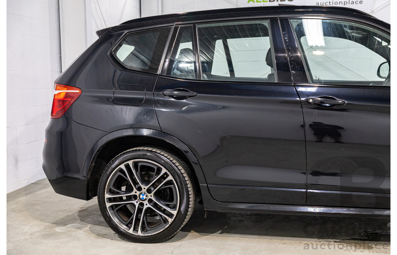 02/2016 BMW X3 xDrive20d M Sport (4WD) F25 MY16 4d Wagon Black Sapphire Metallic Turbo Diesel 2.0L