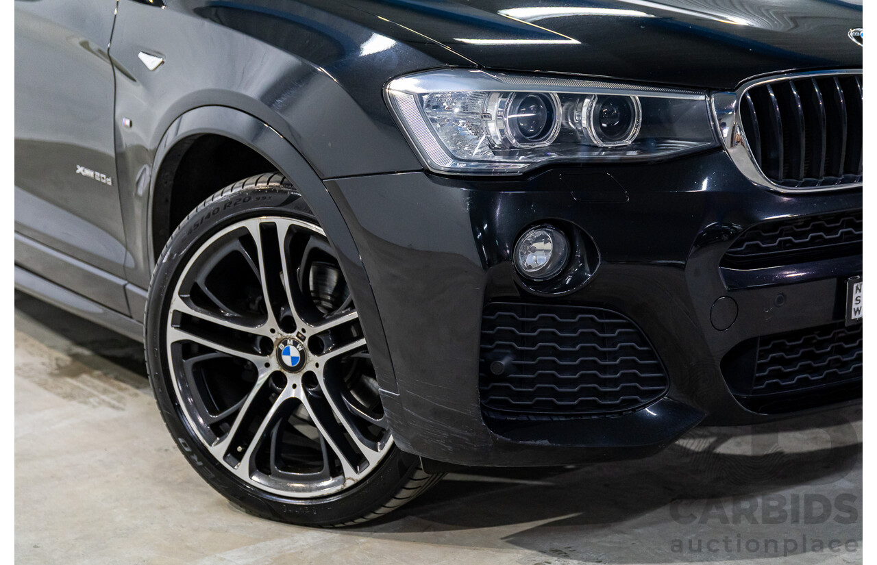 02/2016 BMW X3 xDrive20d M Sport (4WD) F25 MY16 4d Wagon Black Sapphire Metallic Turbo Diesel 2.0L