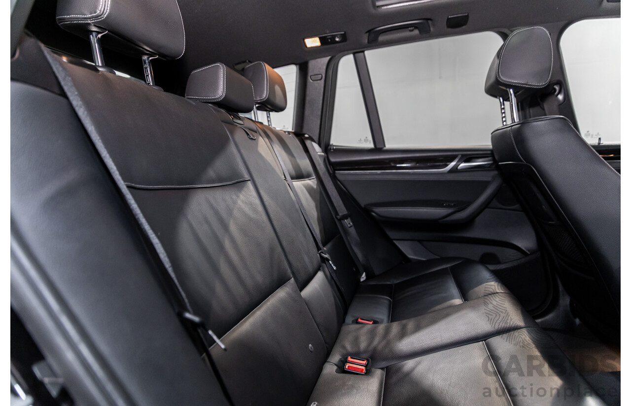 02/2016 BMW X3 xDrive20d M Sport (4WD) F25 MY16 4d Wagon Black Sapphire Metallic Turbo Diesel 2.0L