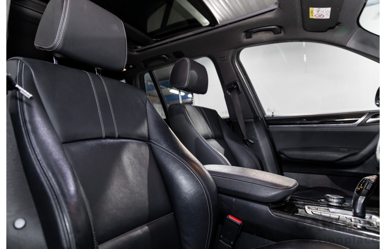 02/2016 BMW X3 xDrive20d M Sport (4WD) F25 MY16 4d Wagon Black Sapphire Metallic Turbo Diesel 2.0L