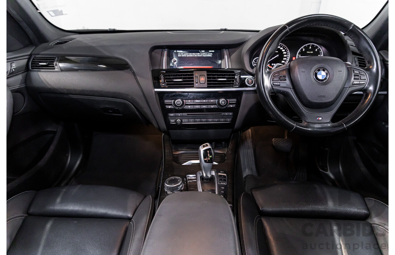 02/2016 BMW X3 xDrive20d M Sport (4WD) F25 MY16 4d Wagon Black Sapphire Metallic Turbo Diesel 2.0L