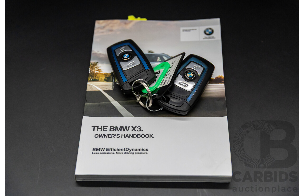 02/2016 BMW X3 xDrive20d M Sport (4WD) F25 MY16 4d Wagon Black Sapphire Metallic Turbo Diesel 2.0L