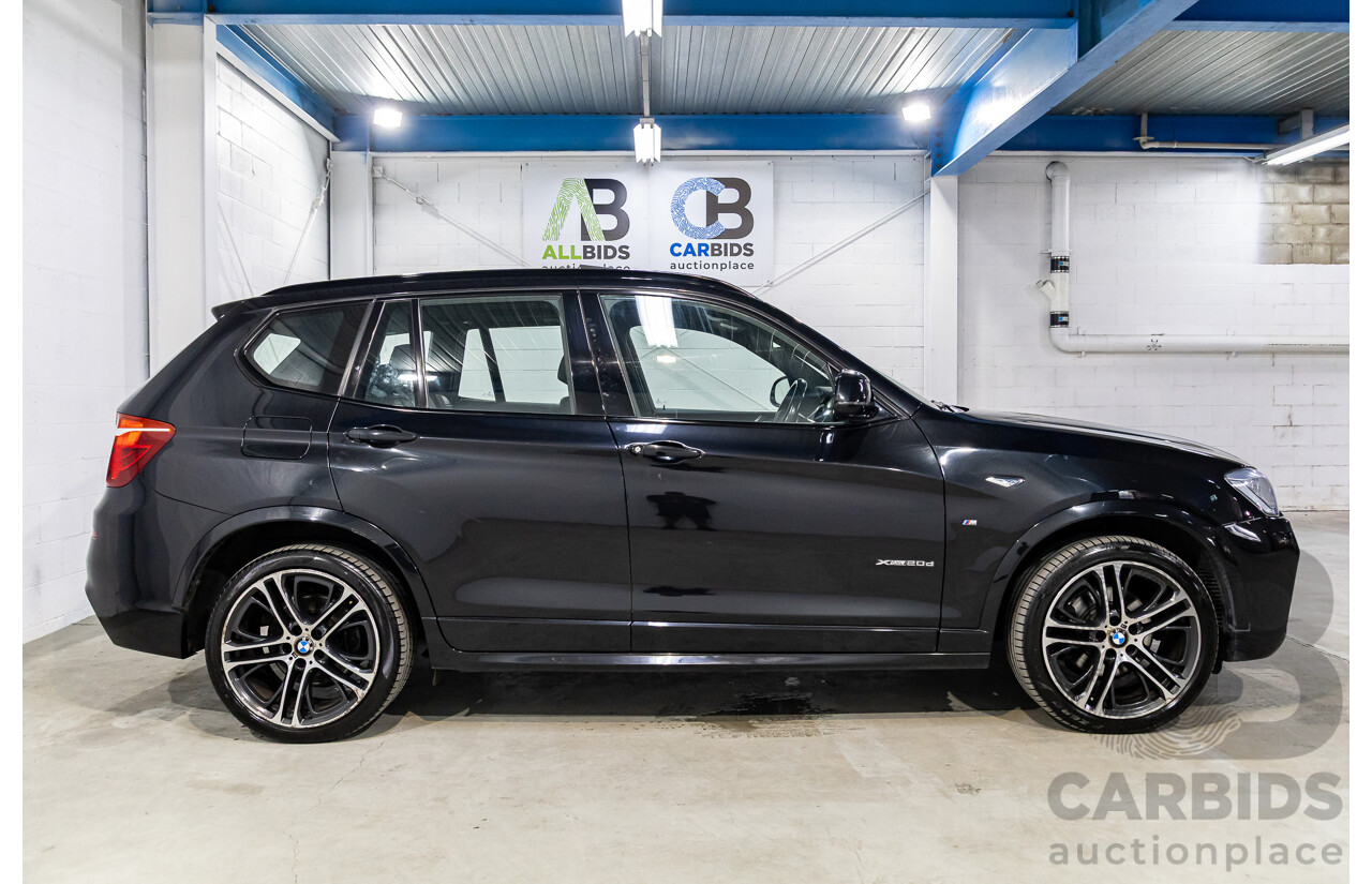 02/2016 BMW X3 xDrive20d M Sport (4WD) F25 MY16 4d Wagon Black Sapphire Metallic Turbo Diesel 2.0L