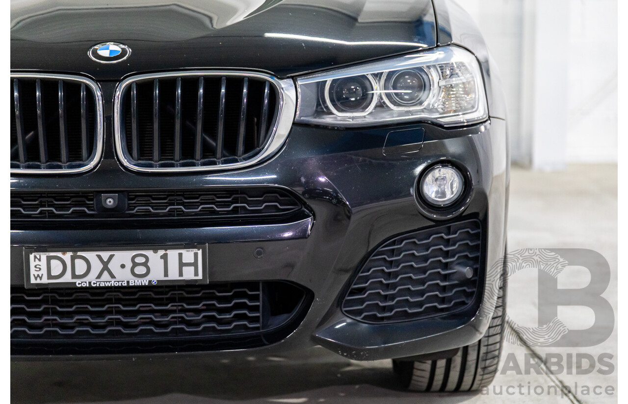 02/2016 BMW X3 xDrive20d M Sport (4WD) F25 MY16 4d Wagon Black Sapphire Metallic Turbo Diesel 2.0L