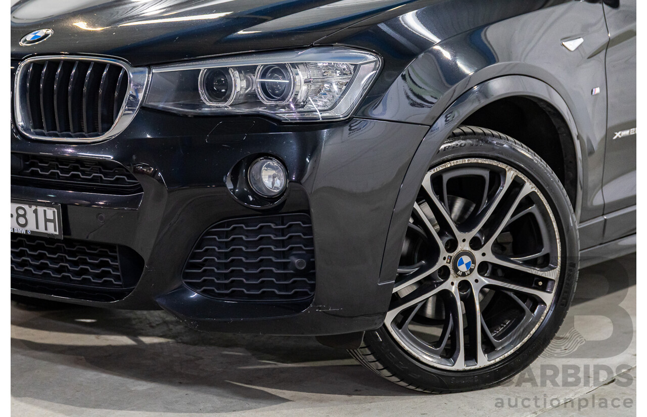02/2016 BMW X3 xDrive20d M Sport (4WD) F25 MY16 4d Wagon Black Sapphire Metallic Turbo Diesel 2.0L