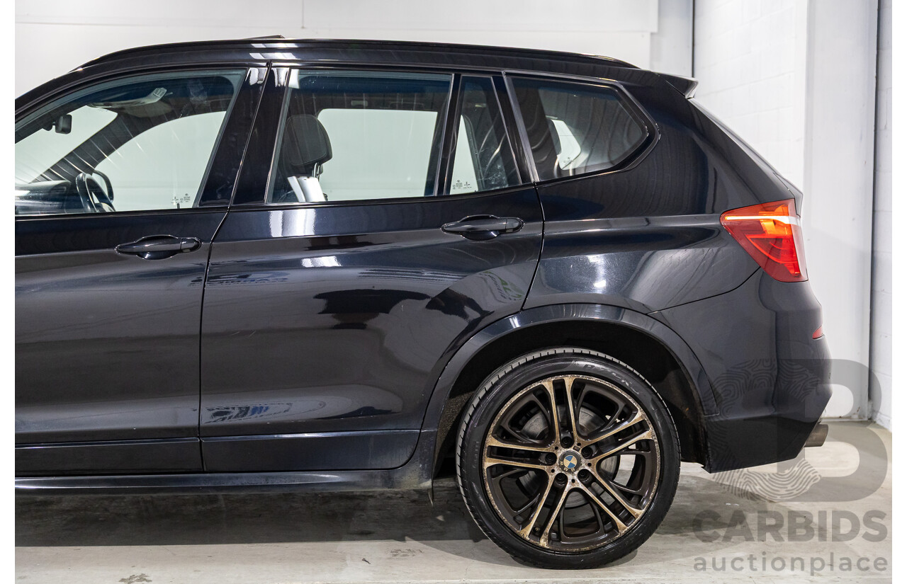 02/2016 BMW X3 xDrive20d M Sport (4WD) F25 MY16 4d Wagon Black Sapphire Metallic Turbo Diesel 2.0L