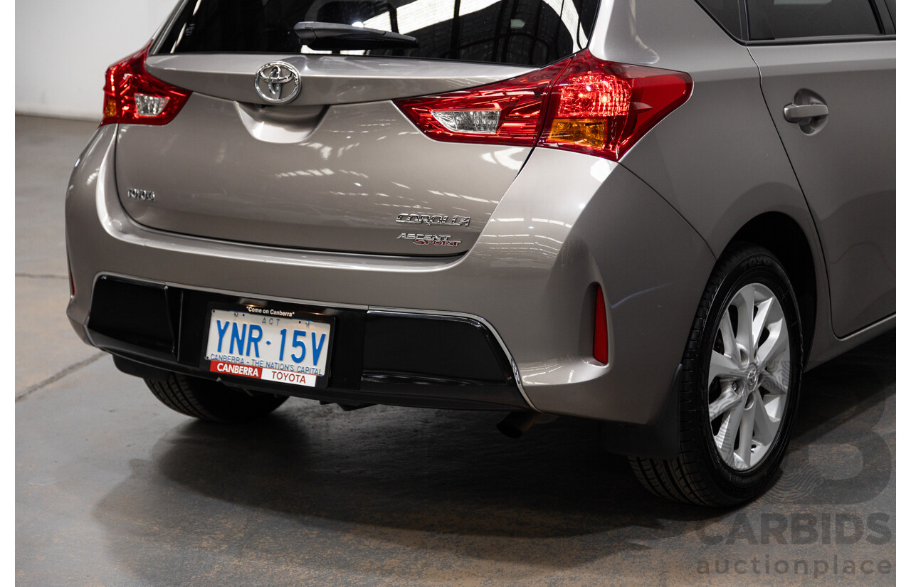 8/2014 Toyota Corolla Ascent Sport ZRE182R 5d Hatchback Advant Garde Bronze Metallic 1.8L