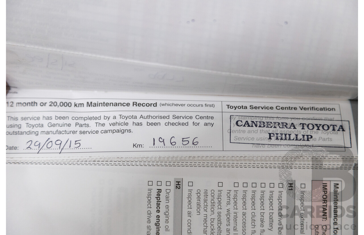 8/2014 Toyota Corolla Ascent Sport ZRE182R 5d Hatchback Advant Garde Bronze Metallic 1.8L