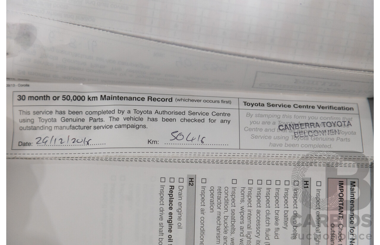 8/2014 Toyota Corolla Ascent Sport ZRE182R 5d Hatchback Advant Garde Bronze Metallic 1.8L