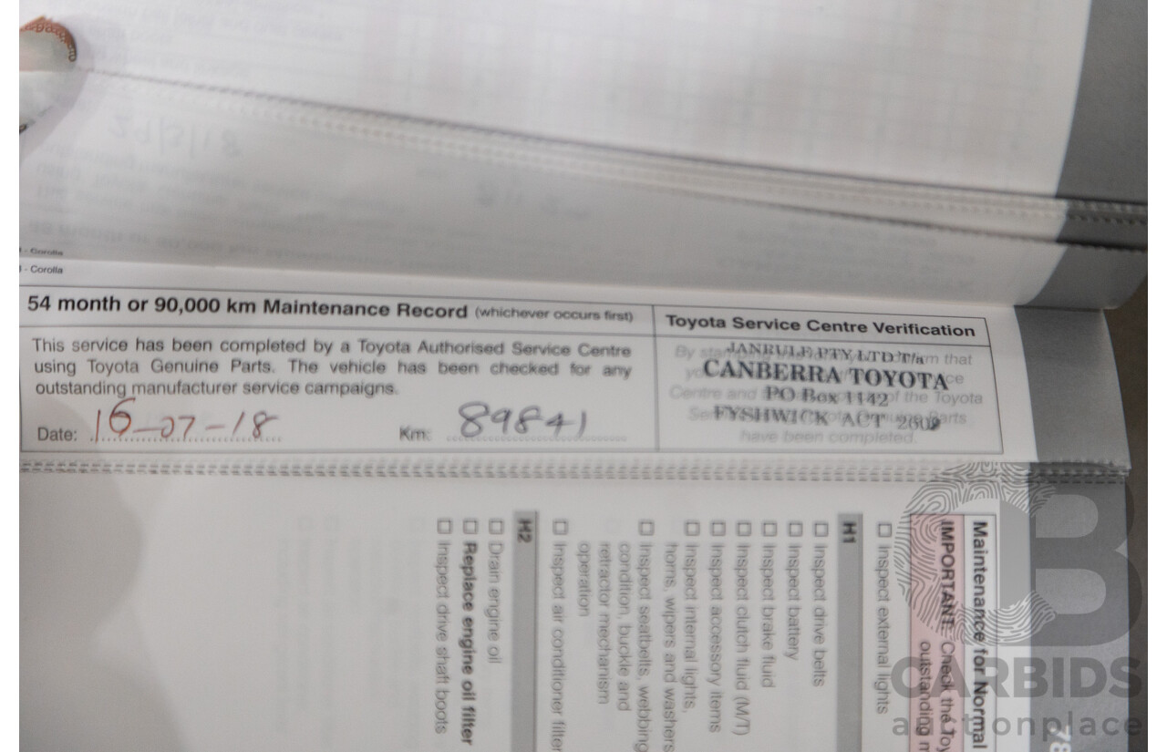 8/2014 Toyota Corolla Ascent Sport ZRE182R 5d Hatchback Advant Garde Bronze Metallic 1.8L