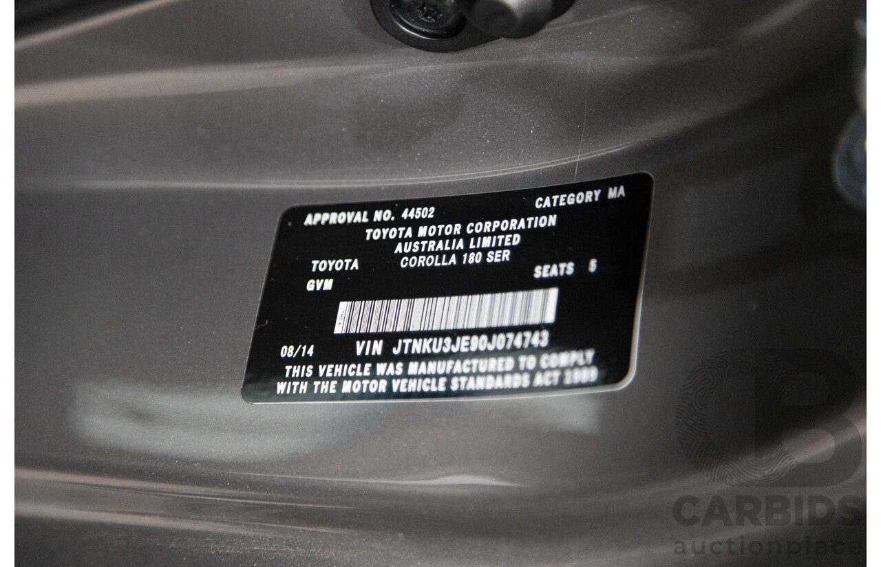 8/2014 Toyota Corolla Ascent Sport ZRE182R 5d Hatchback Advant Garde Bronze Metallic 1.8L