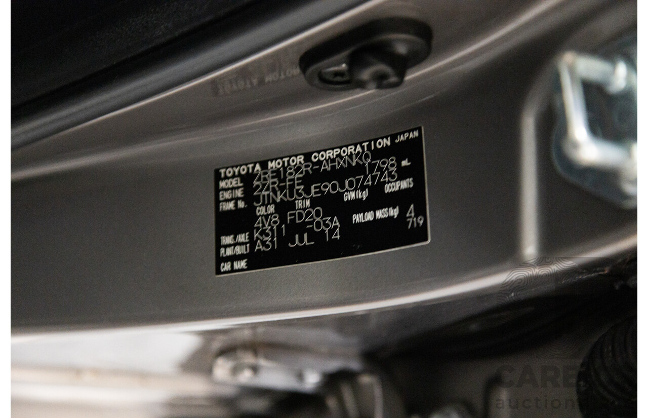 8/2014 Toyota Corolla Ascent Sport ZRE182R 5d Hatchback Advant Garde Bronze Metallic 1.8L