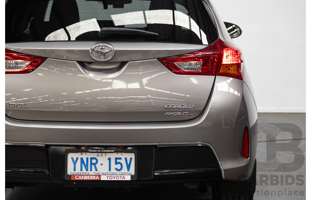 8/2014 Toyota Corolla Ascent Sport ZRE182R 5d Hatchback Advant Garde Bronze Metallic 1.8L