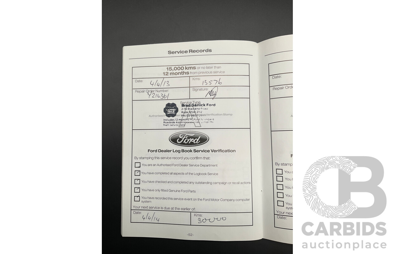 2/2012 Ford G6E Ecoboost FG MK2 4d Sedan Smoke Grey Metallic Turbo 2.0L