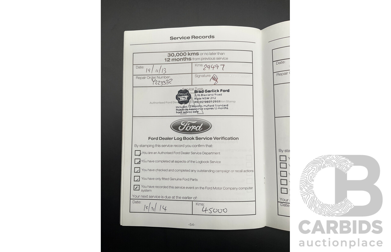 2/2012 Ford G6E Ecoboost FG MK2 4d Sedan Smoke Grey Metallic Turbo 2.0L