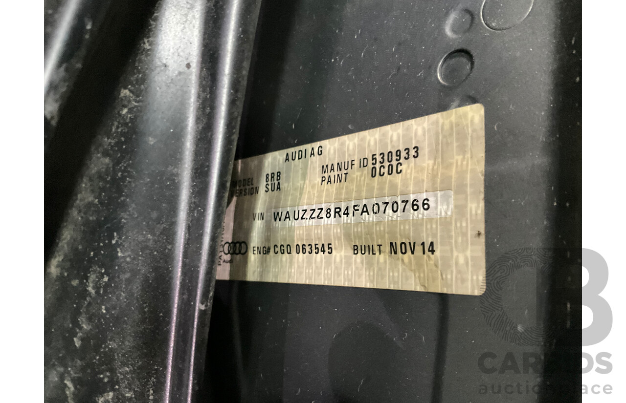 1/2015 Audi SQ5 3.0 TDI Quattro 8R MY15 5d Wagon Monsoon Grey Metallic Twin Turbo Diesel V6 3.0L