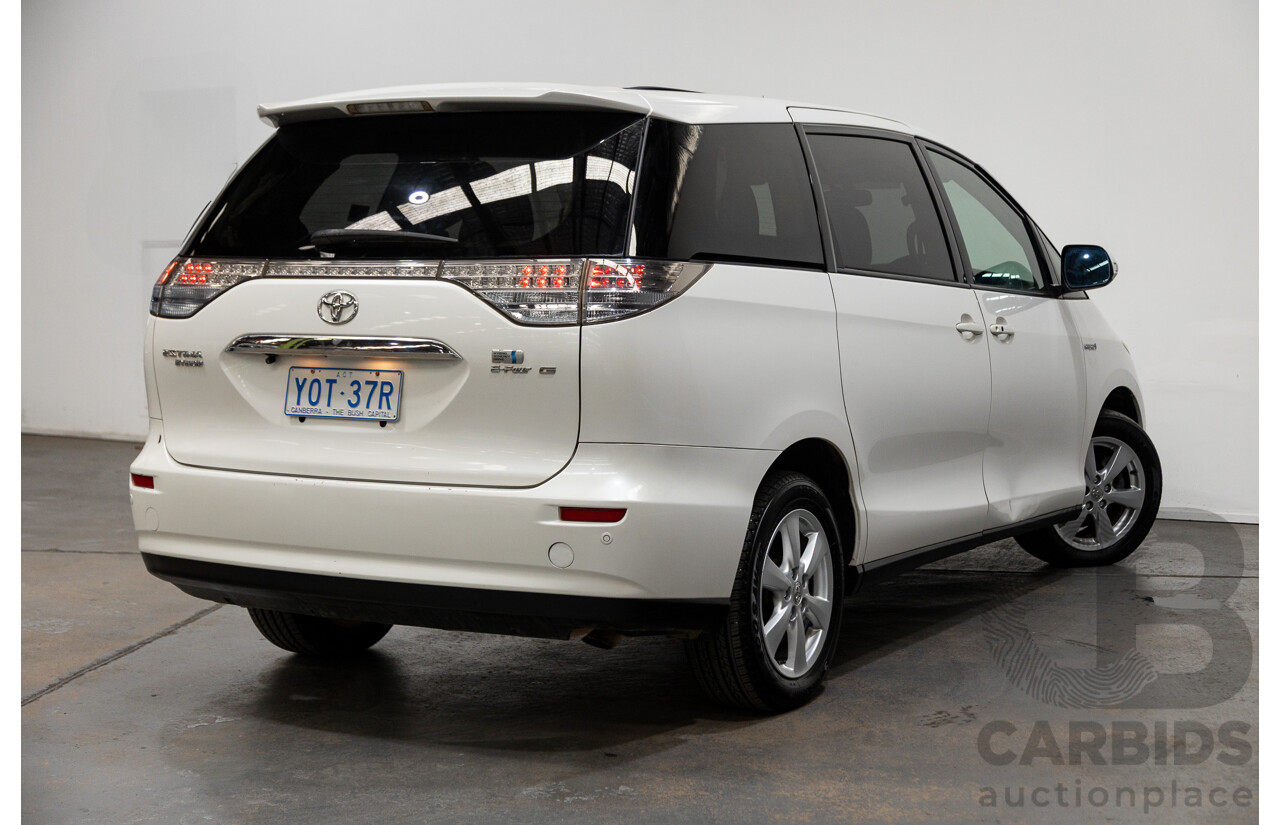 11/2007 Toyota Estima Hybrid (AWD) AHR20W 4d Wagon White 2.4L - 8 Seats