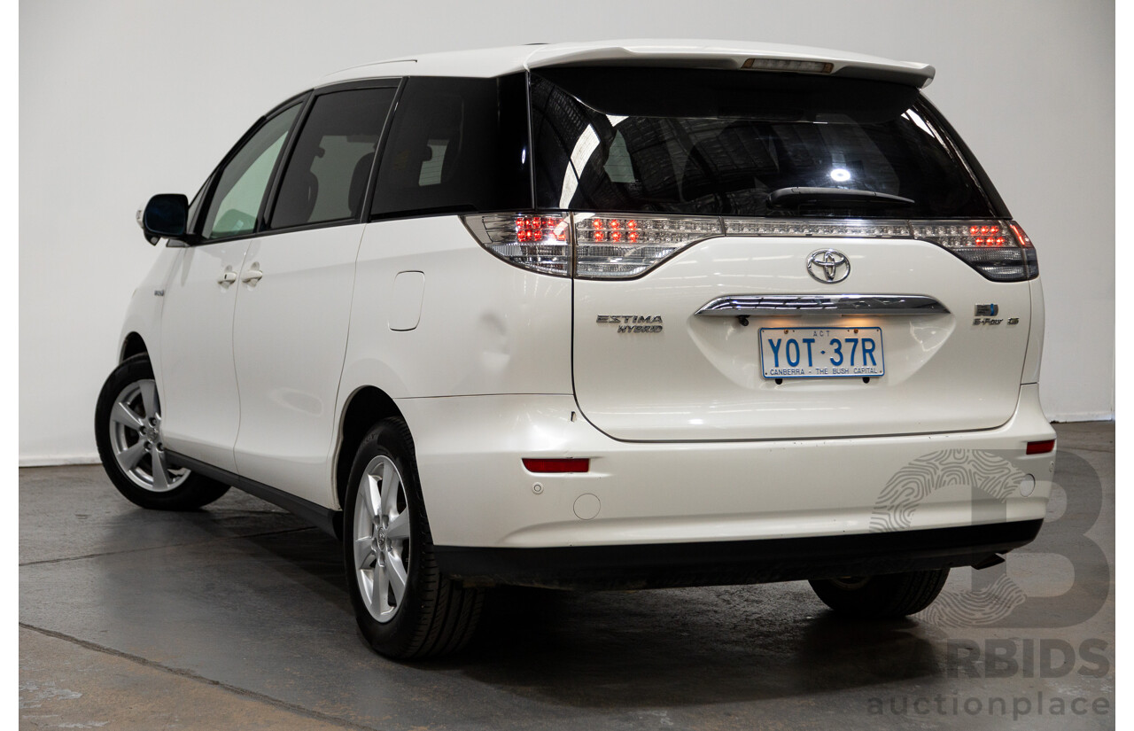 11/2007 Toyota Estima Hybrid (AWD) AHR20W 4d Wagon White 2.4L - 8 Seats