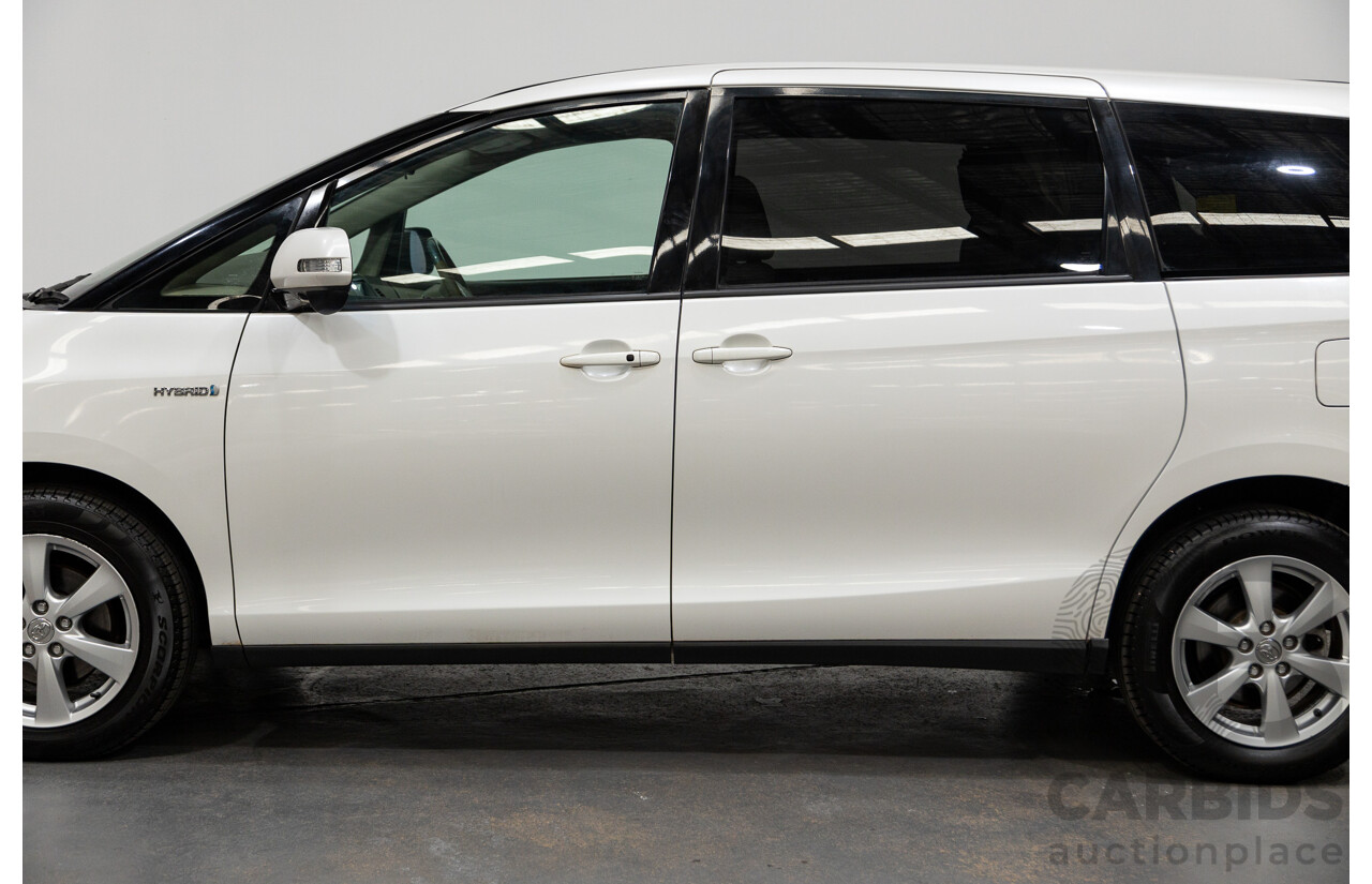 11/2007 Toyota Estima Hybrid (AWD) AHR20W 4d Wagon White 2.4L - 8 Seats