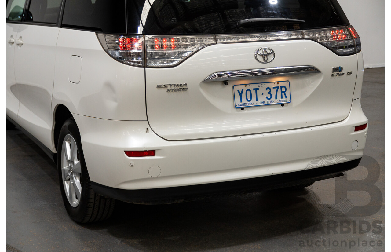 11/2007 Toyota Estima Hybrid (AWD) AHR20W 4d Wagon White 2.4L - 8 Seats
