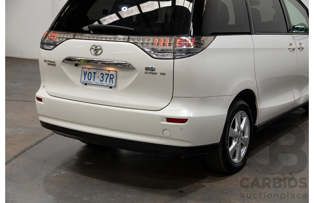11/2007 Toyota Estima Hybrid (AWD) AHR20W 4d Wagon White 2.4L - 8 Seats