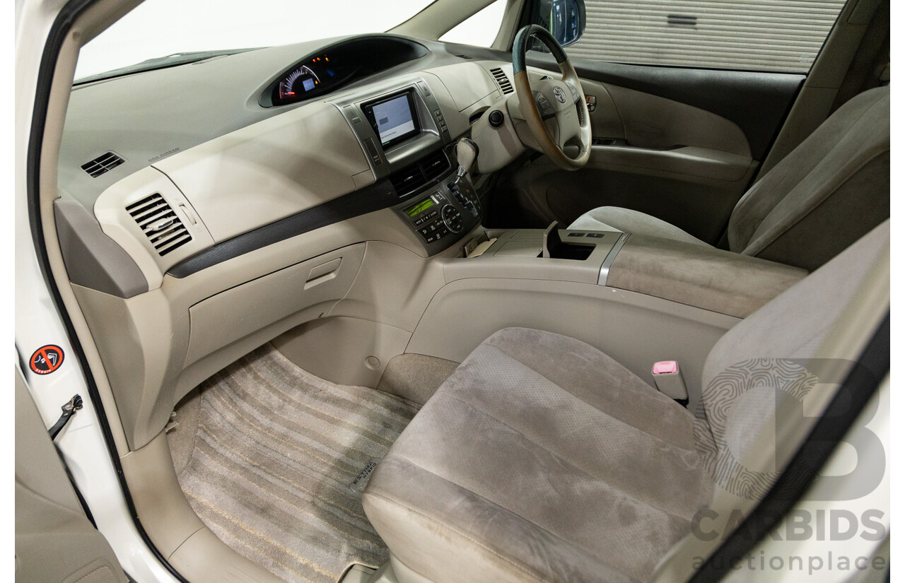 11/2007 Toyota Estima Hybrid (AWD) AHR20W 4d Wagon White 2.4L - 8 Seats