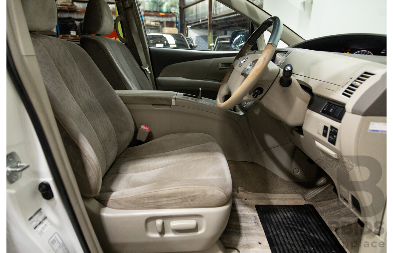 11/2007 Toyota Estima Hybrid (AWD) AHR20W 4d Wagon White 2.4L - 8 Seats