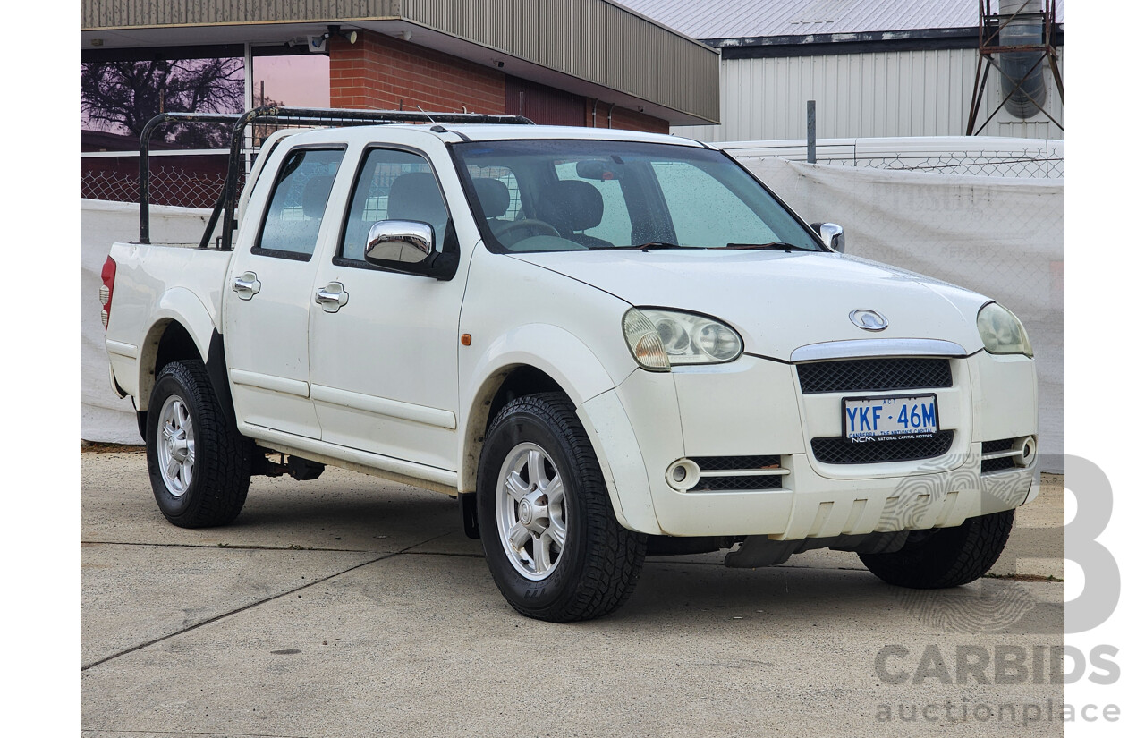 6/2009 Great Wall V240 (4x4) K2 Dual Cab Utility White 2.4L