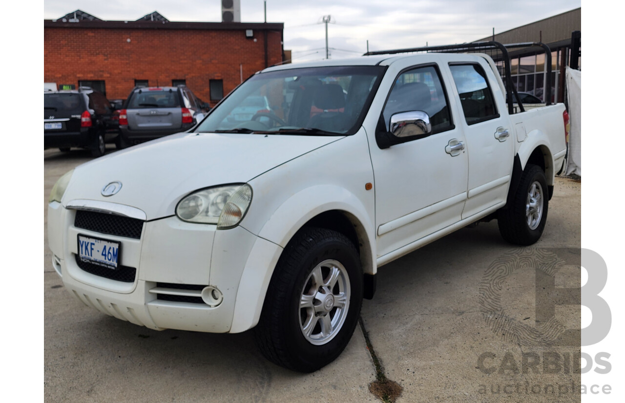 6/2009 Great Wall V240 (4x4) K2 Dual Cab Utility White 2.4L