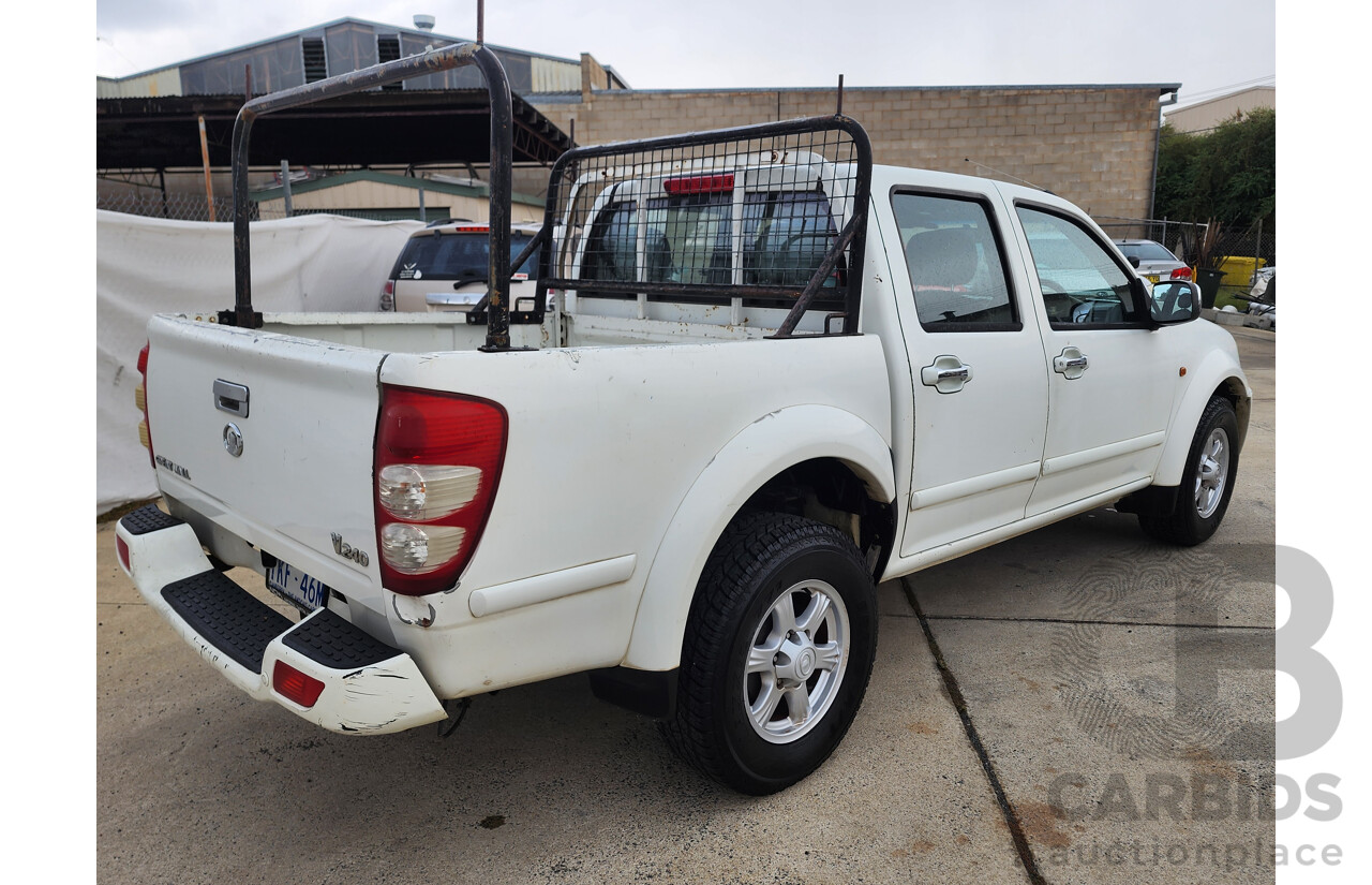 6/2009 Great Wall V240 (4x4) K2 Dual Cab Utility White 2.4L