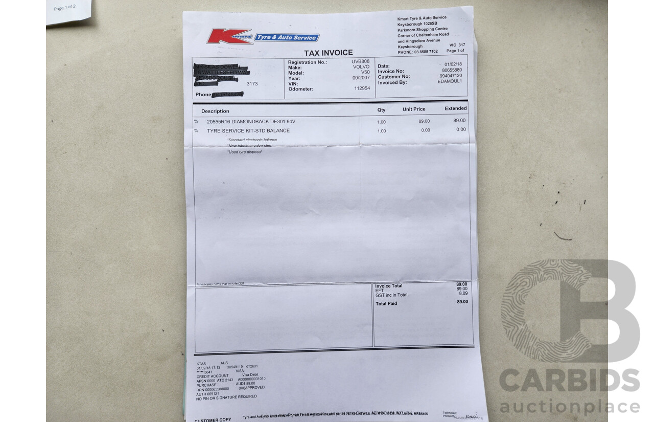 3/2007 Volvo V50 2.4 S MY07 4d Wagon Blue 2.4L