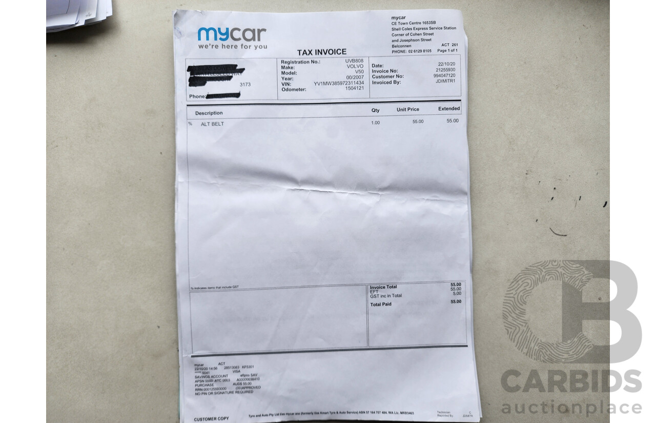 3/2007 Volvo V50 2.4 S MY07 4d Wagon Blue 2.4L