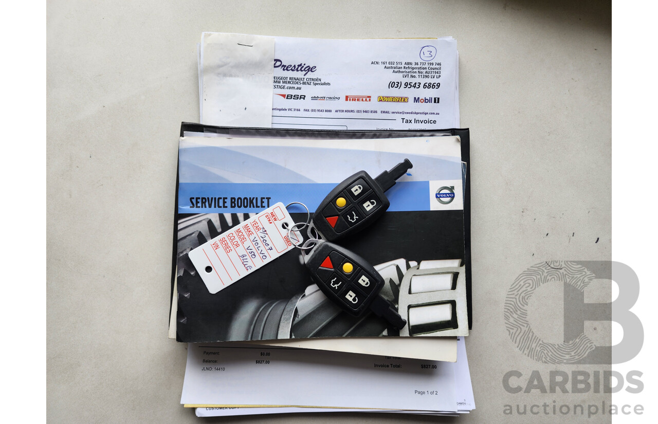 3/2007 Volvo V50 2.4 S MY07 4d Wagon Blue 2.4L