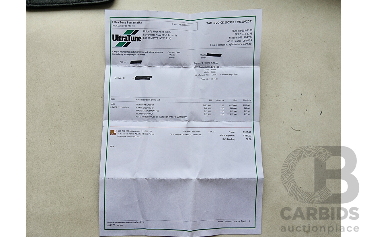 2/2008 Bmw 3 20d Executive E90 07 UPGRADE 4d Sedan Black 2.0L