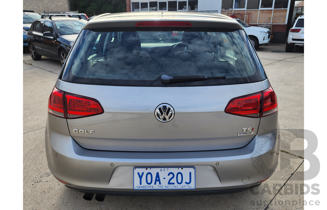 11/2013 Volkswagen Golf 90 TSI Comfortline AU 5d Hatchback Silver 1.4L