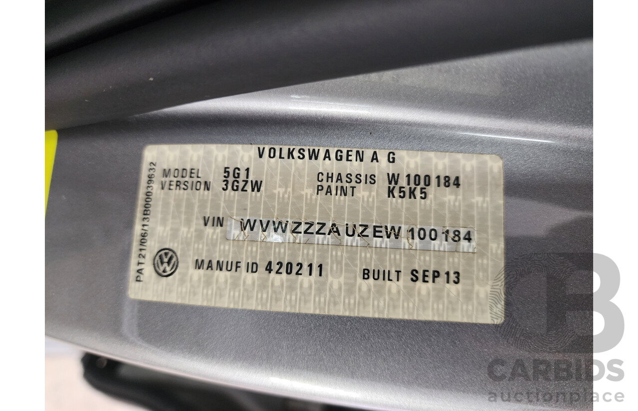 11/2013 Volkswagen Golf 90 TSI Comfortline AU 5d Hatchback Silver 1.4L