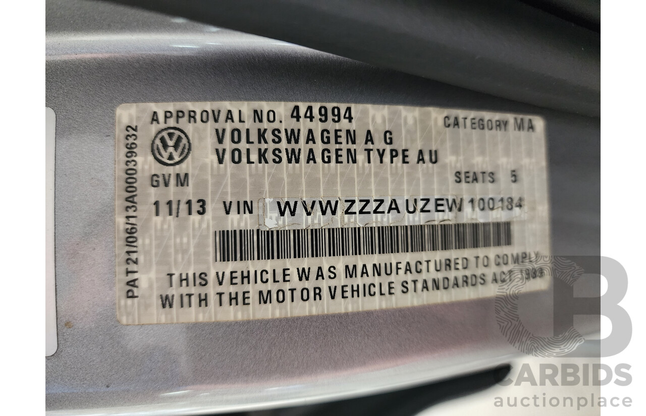 11/2013 Volkswagen Golf 90 TSI Comfortline AU 5d Hatchback Silver 1.4L