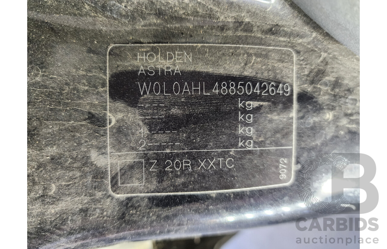1/2008 Holden Astra CD AH MY08 5d Hatchback Black 1.8L
