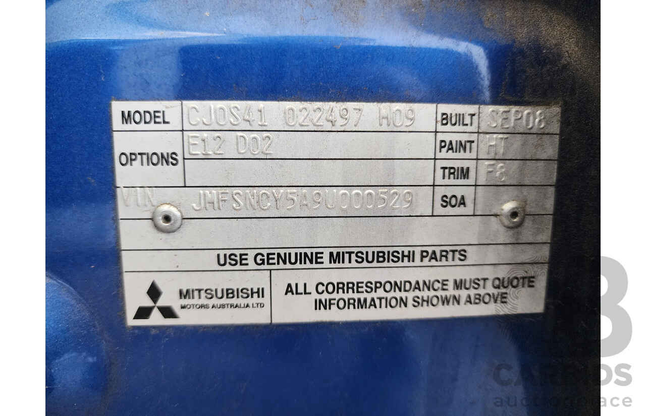 10/2008 Mitsubishi Lancer VR-X CJ 4d Sedan Blue 2.0L