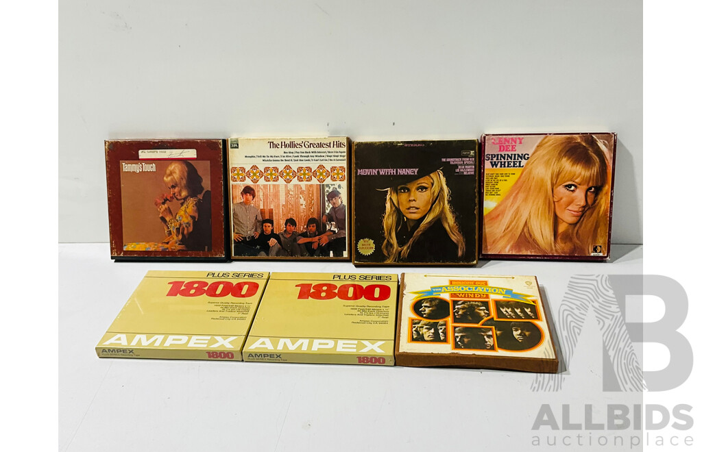 Collection of Vintage Stereo Tapes Including Movin’ with Nancy, Lenny Dee Spinning Wheel and More