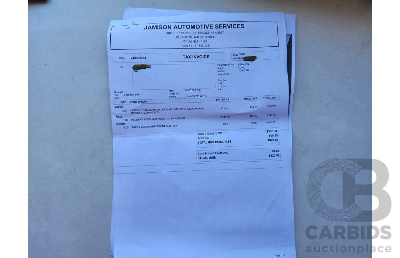 9/2008 Ford Ranger XL (4x4) PJ 07 UPGRADE Dual Cab P/Up White 3.0L