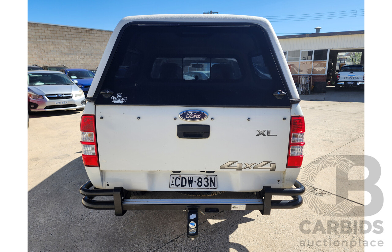 9/2008 Ford Ranger XL (4x4) PJ 07 UPGRADE Dual Cab P/Up White 3.0L