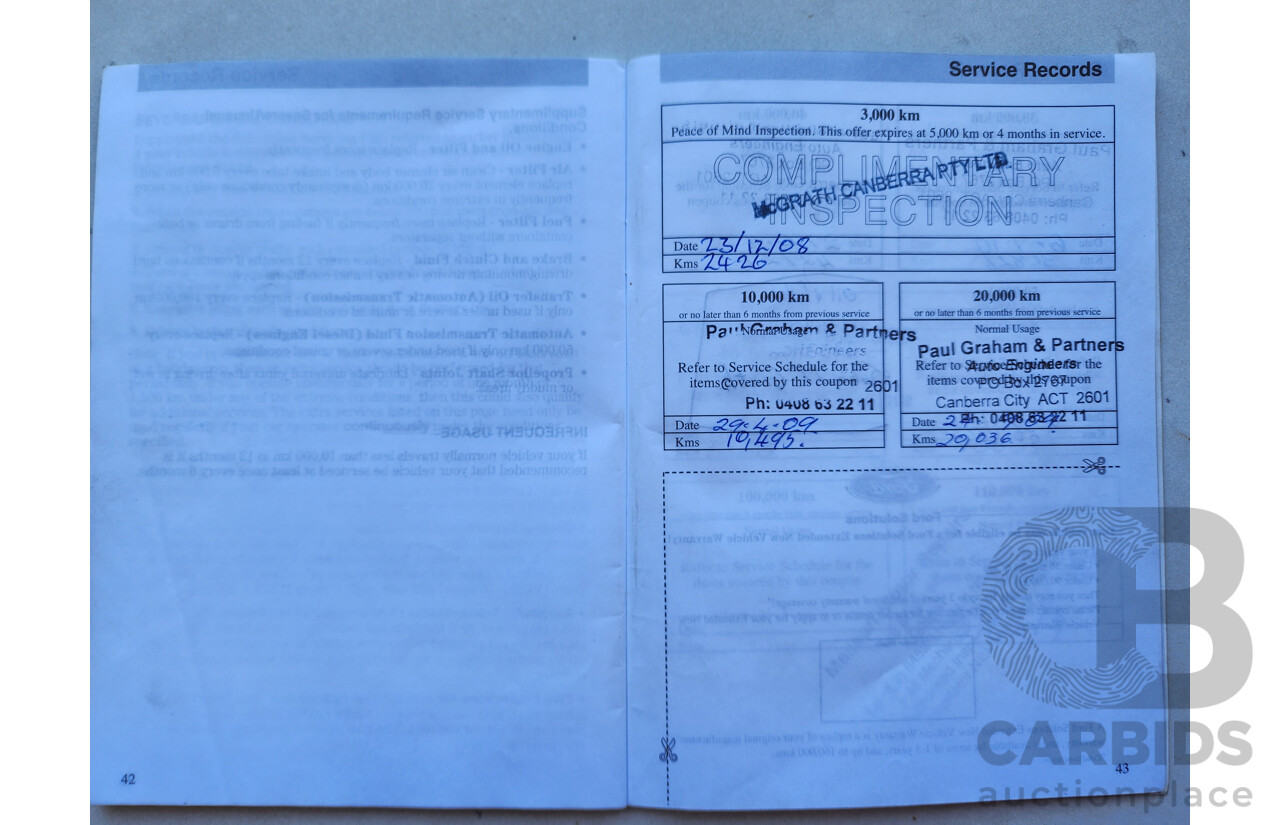 9/2008 Ford Ranger XL (4x4) PJ 07 UPGRADE Dual Cab P/Up White 3.0L