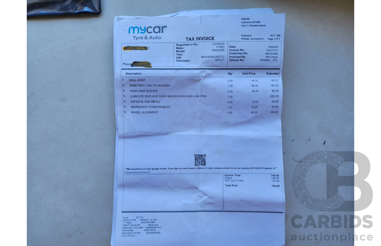 9/2008 Ford Ranger XL (4x4) PJ 07 UPGRADE Dual Cab P/Up White 3.0L