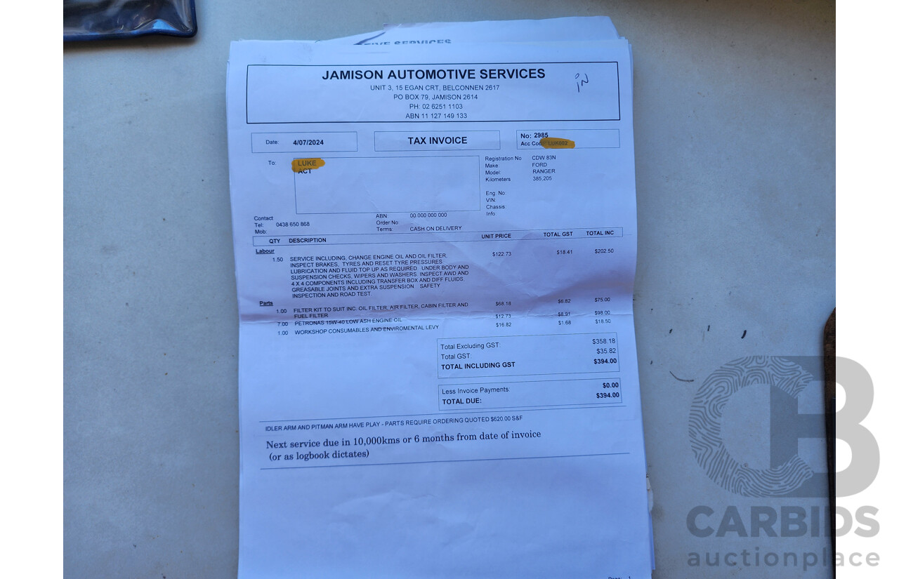 9/2008 Ford Ranger XL (4x4) PJ 07 UPGRADE Dual Cab P/Up White 3.0L