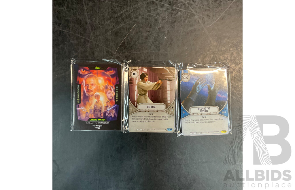 Assorted STAR WARS Collectible Cards & Books & Puzzle & More